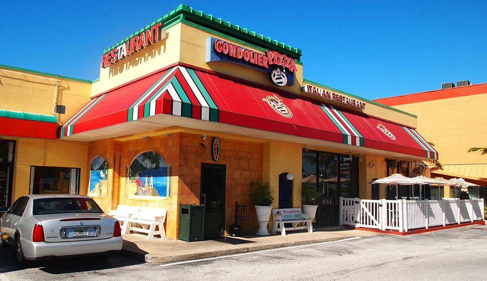 gondoliers pizza restaurant exterior